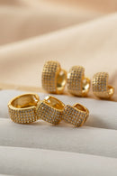 BRINCO ARGOLA MICRO ZIRCONIA DOURADO