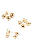 Trio de Bolinhas em Banho de Ouro 18k