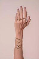 Bracelete Splendya Liso Orgânico com Banho em Ouro 18k