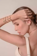 Bracelete Splendya Liso Orgânico com Banho em Ouro 18k