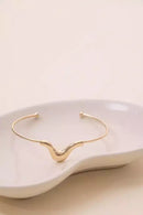 Bracelete Splendya Liso Orgânico com Banho em Ouro 18k