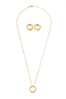 Conjunto Nó com Banho em Ouro 18k