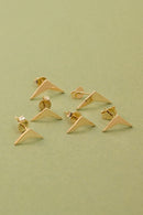 Kit Trio de Brincos Fluir Liso com Banho em Ouro 18k