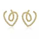 Brinco Splendya Coração Cravejado com Banho em Ouro 18k