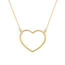 Colar Dourado de Coração Vazado Arco