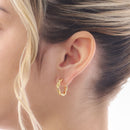 Brinco argola splendya trançado