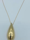 Colar Gota Oca Grande 45Cm com banho em Ouro 18K