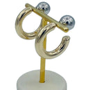 Brinco Argola Invertida Fine Dois Banhos