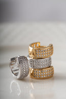 BRINCO ARGOLA MICRO ZIRCONIA DOURADO