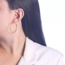 Brinco Splendya Argola Lisa (40MM) com Banho em Ouro 18k