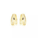 Brinco Splendya Meia Argola Articulada Cravejada de Zircônias (17,5MM) com Banho em Ouro 18k