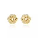 Brinco Splendya Redondo Entrelaçado Detalhado com Banho em Ouro 18k