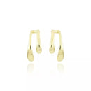 Brinco Splendya Liso Orgânico com Banho em Ouro 18k