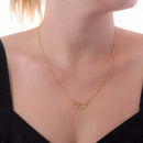 Colar Splendya Patinha e Coração Pet (21cm+5CM) com Banho em Ouro 18k.