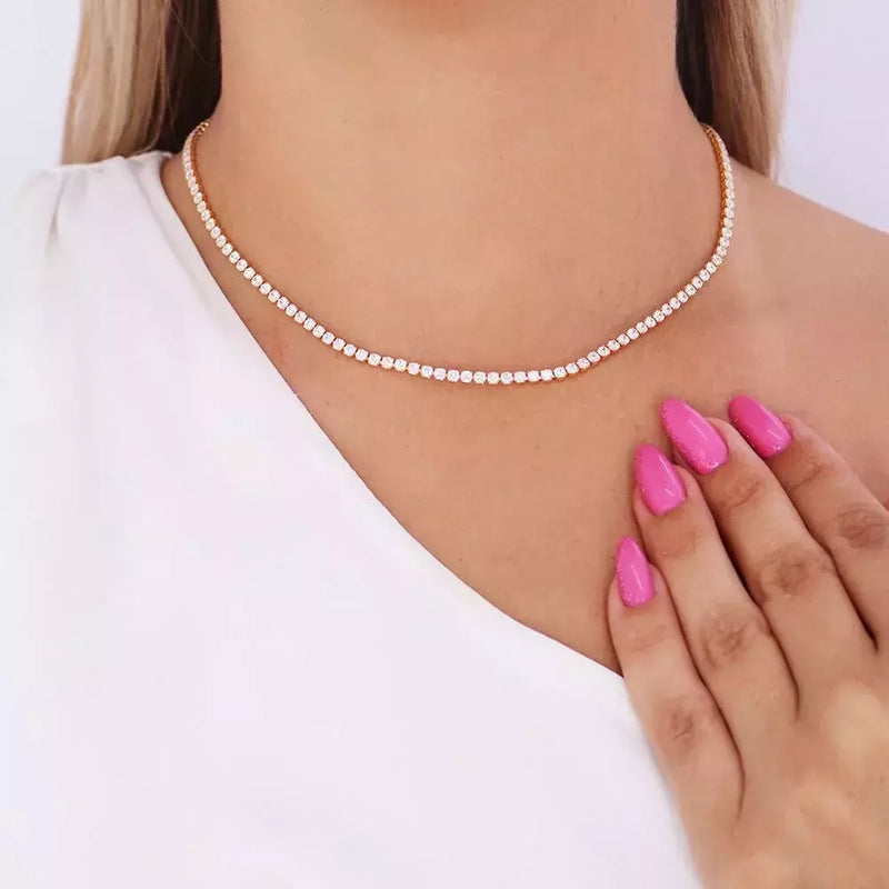 Chocker Splendya Riviera Cristal com Banho em Ouro 18k