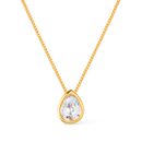 Colar Dourado de Gota em Zircônia