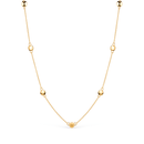 Colar Dourado Esferas 90cm