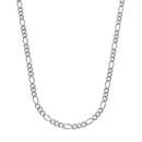 Corrente Prateada Masculina Elo 3 por 1 - 4mm