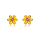 BRINCO INFANTIL FLOR CRISTAL DOURADO RUB