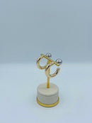 Brinco Argola Invertida Fine Dois Banhos