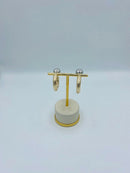 Brinco Argola Invertida Fine Dois Banhos