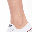 TORNOZELEIRA DE CORAÇÃO CRAVEJADO DE ZIRCÔNIA