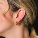 Trio de Argolinhas Cravejadas Splendya com Banho em Ouro 18k