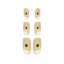 Trio de Argolinhas Lisas Splendya com Banho em Ouro